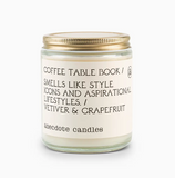 Anecdote Coffee Table Book Candle