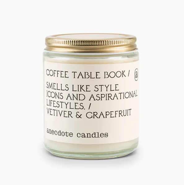 Anecdote Coffee Table Book Candle