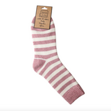 Pink Stripe Cosy Socks