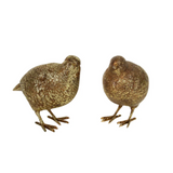 Gold Resin Partridge Orn