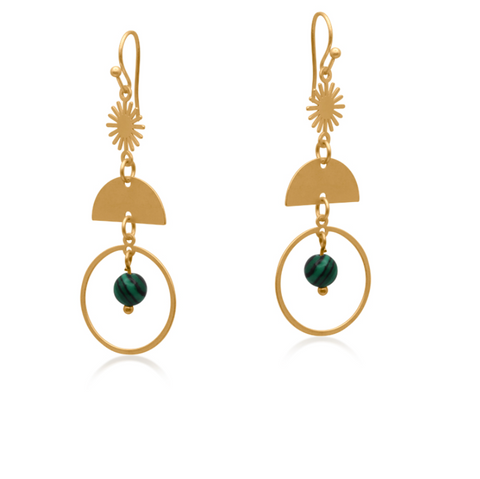 Big Metal Delphi Dream Ritual Statement - Gold Emerald