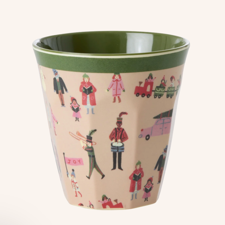 Rice Melamine Cup - Holiday Print