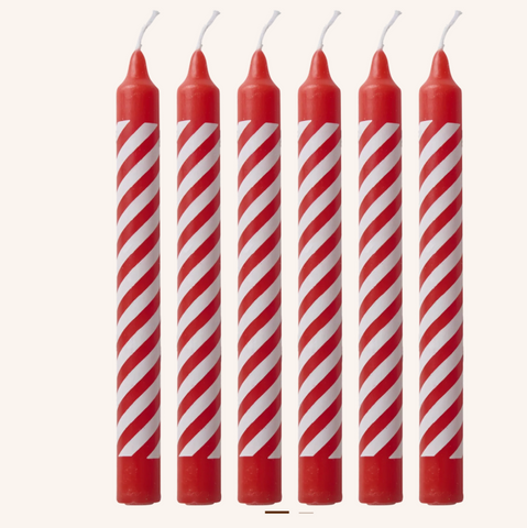 Small Candy Stripe Candles
