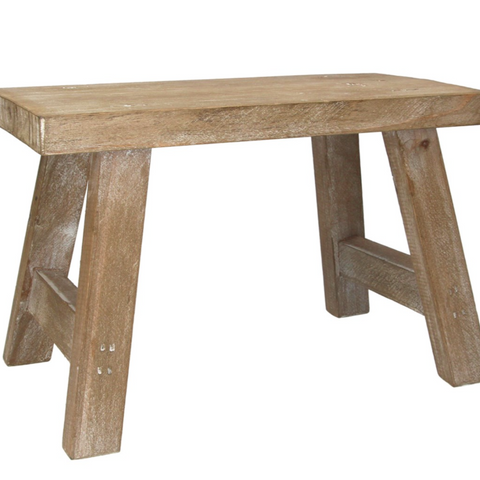Natural Wood Decorative Bench - Small