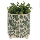 Daisy Floral Planter Large Green