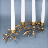 Antique Gold Sprig & Berries Candelabra