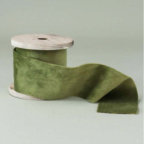Velvet Green Ribbon - 3m