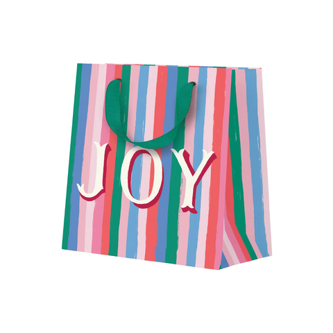 Joy Stripes Mini Gift Bag