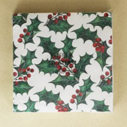 Christmas Holly Napkins (20 Pack)