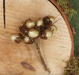 Gold Glitter Acorn Bunch