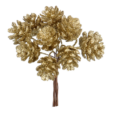 Gold Sparkle Mini Cone Bunch