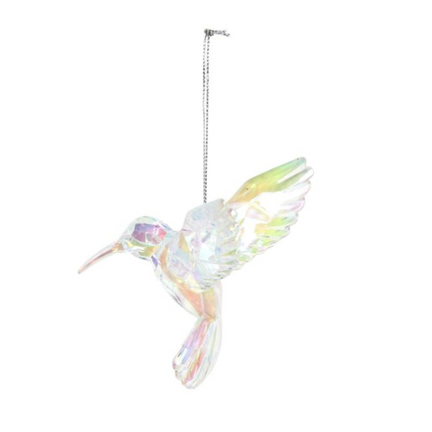 Iridescent Rainbow Acrylic Hummingbird Decoration