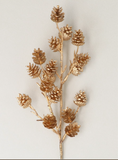 Gold Pinecones Branch