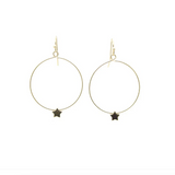 Isles & Stars Star Bead Hoop Earrings