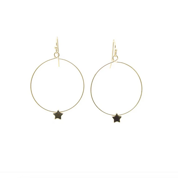 Isles & Stars Star Bead Hoop Earrings