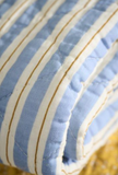 Ib Laursen Quilt blue w/white and brown stripes