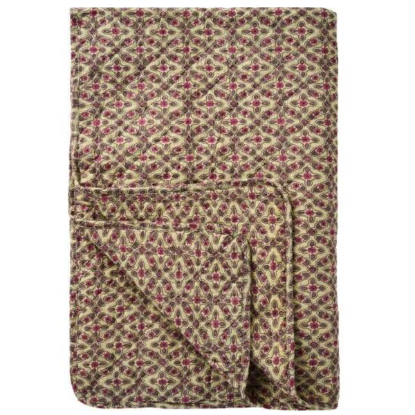 Ib Laursen Quilt with raspberry and purple window pattern