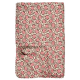 Ib Laursen Quilt with Light Pink and Brown Flower Pattern