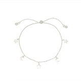 Isle & Stars Brushed Stars & Moons Charm Slider Bracelet