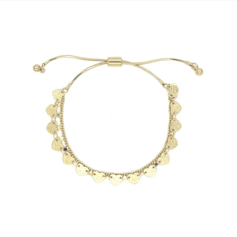 Isle & Stars Handmade Layered Brass Chain Slider Bracelet