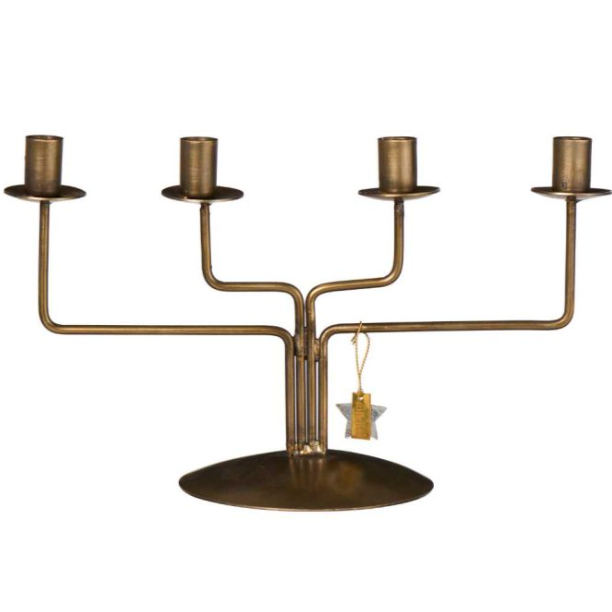 Gold Candle Holder Large - 4 Candles