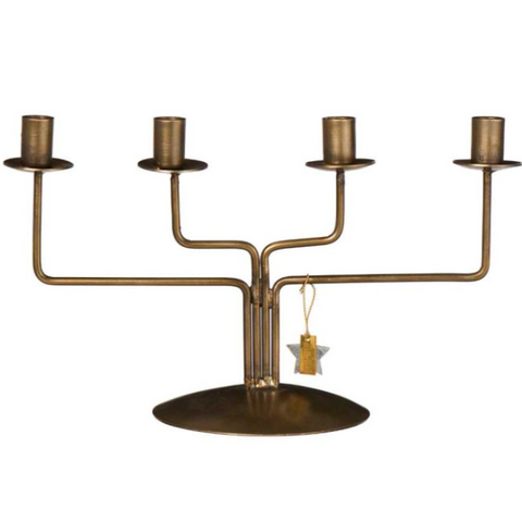 Gold Candle Holder Large - 4 Candles
