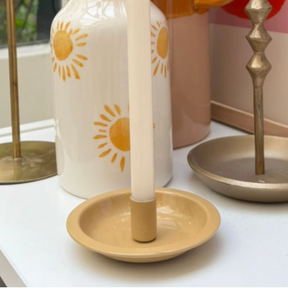 Beige Candle Holder - 1.3cm Candle