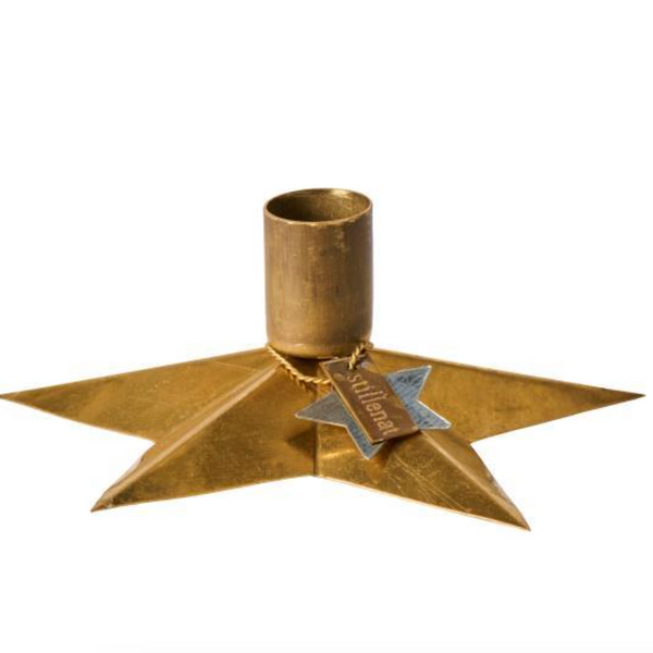 Gold Star Shaped Candle Holder