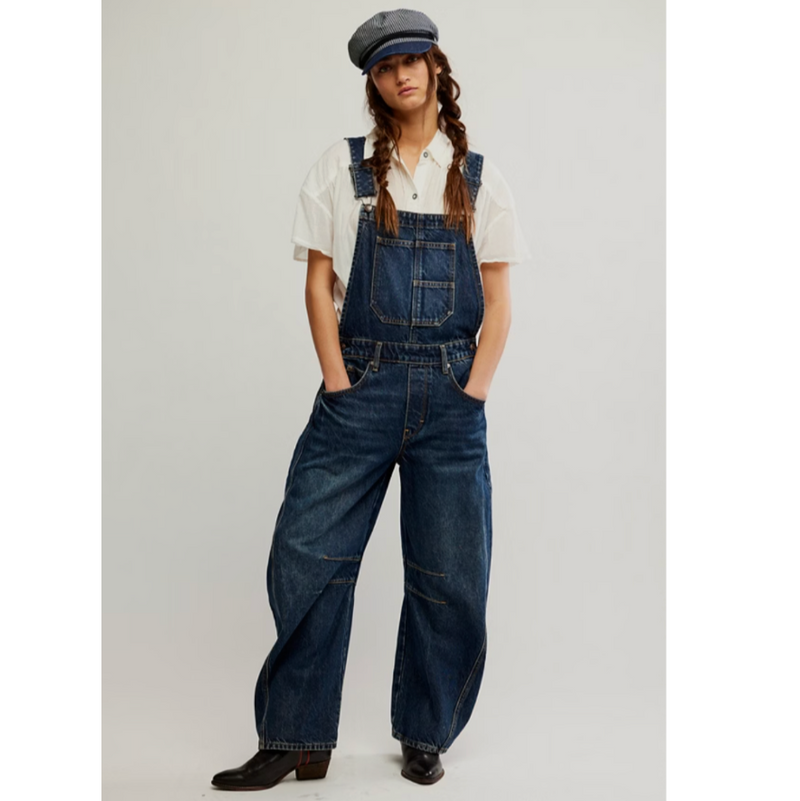 Free People Good Luck Overalls - Deep End
