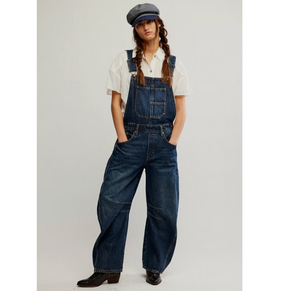 Free People Good Luck Overalls - Deep End