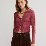 Free People Jae Knit Long Sleeve - Crushed Berry