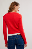 Free People School Girl Cardigan - Cherry Red