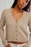 Free People School Girl Cardigan - Feather Grey Melange