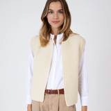 An'ge Legringo Sleeveless Cardigan - Vanilla