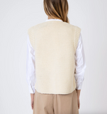 An'ge Legringo Sleeveless Cardigan - Vanilla