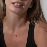 One & Eight Ruby Heart Necklace