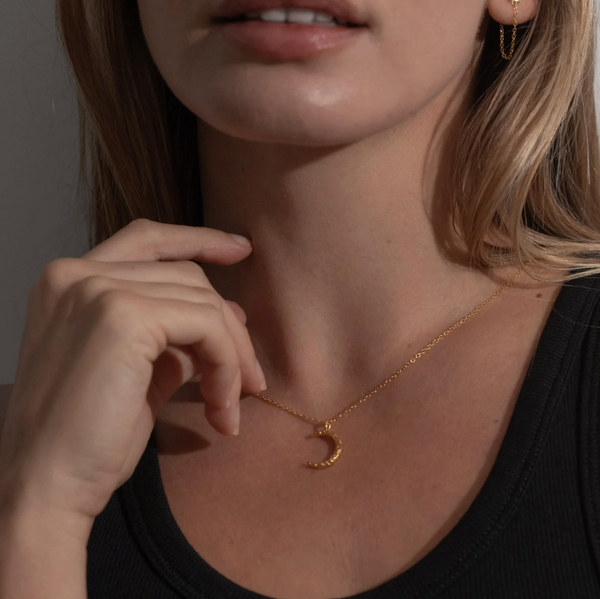 One & Eight Gold Moon Necklace