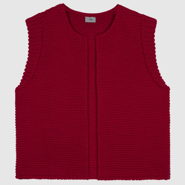 An'ge Legringo Sleeveless Cardigan - Cerise