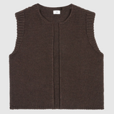 An'ge Legringo Sleeveless Cardigan - Chocolate