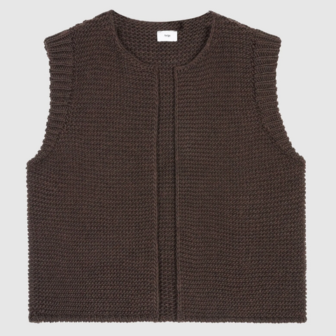 An'ge Legringo Sleeveless Cardigan - Chocolate