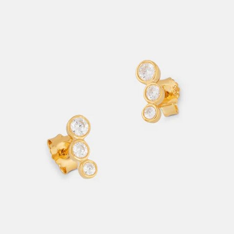 One & Eight - Triple Crystal Climber Studs