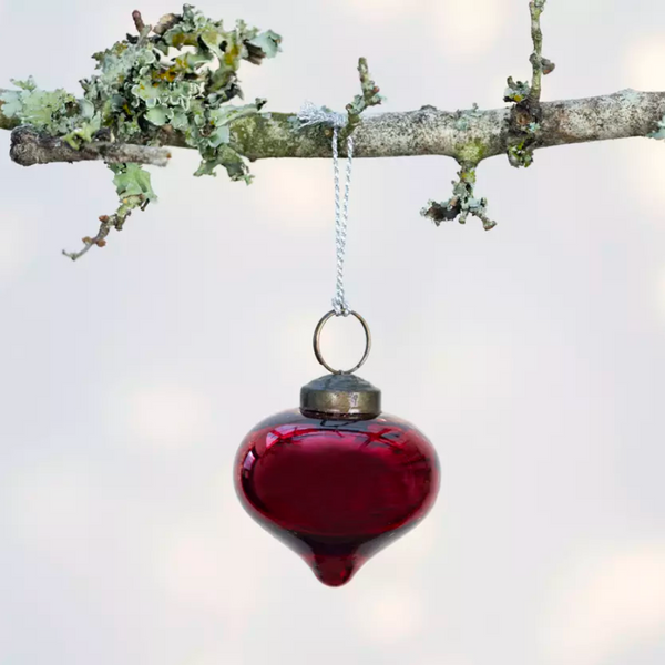 Shiny Red Onion Bauble