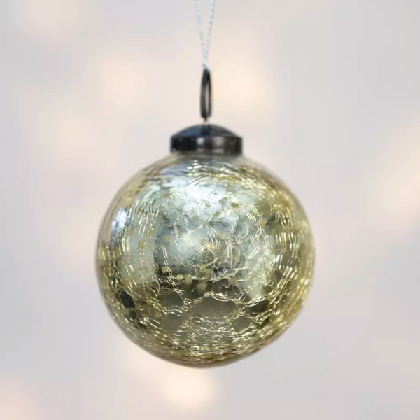 Crackle Gold Bauble