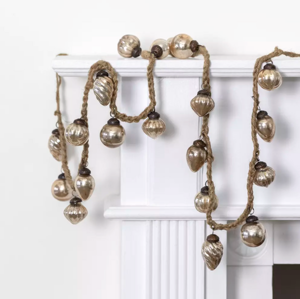 Antique Silver Bauble Garland