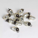 Mini Acorn Decorations - Silver
