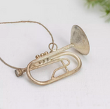 Trumpet Decoration Antique Silver