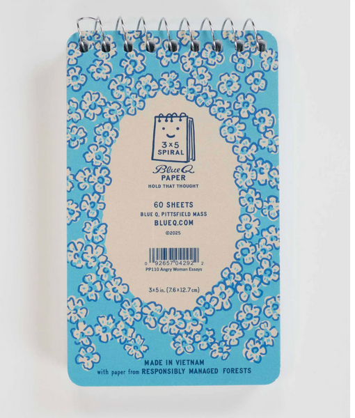 Blue Q 'Angry Woman Essays' Spiral Notebook