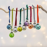 Textured Baubles with Sari Loops