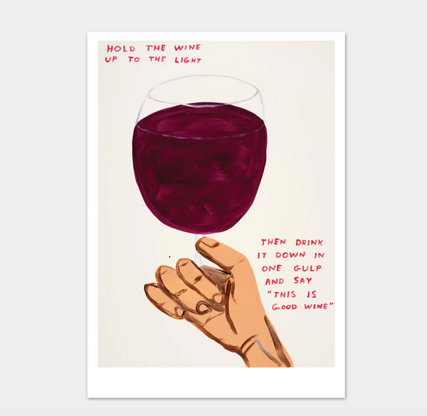 David Shrigley Hold The Wine Framed Print