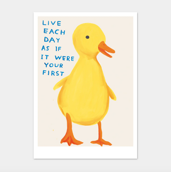 David Shrigley Live Each Day Framed Print